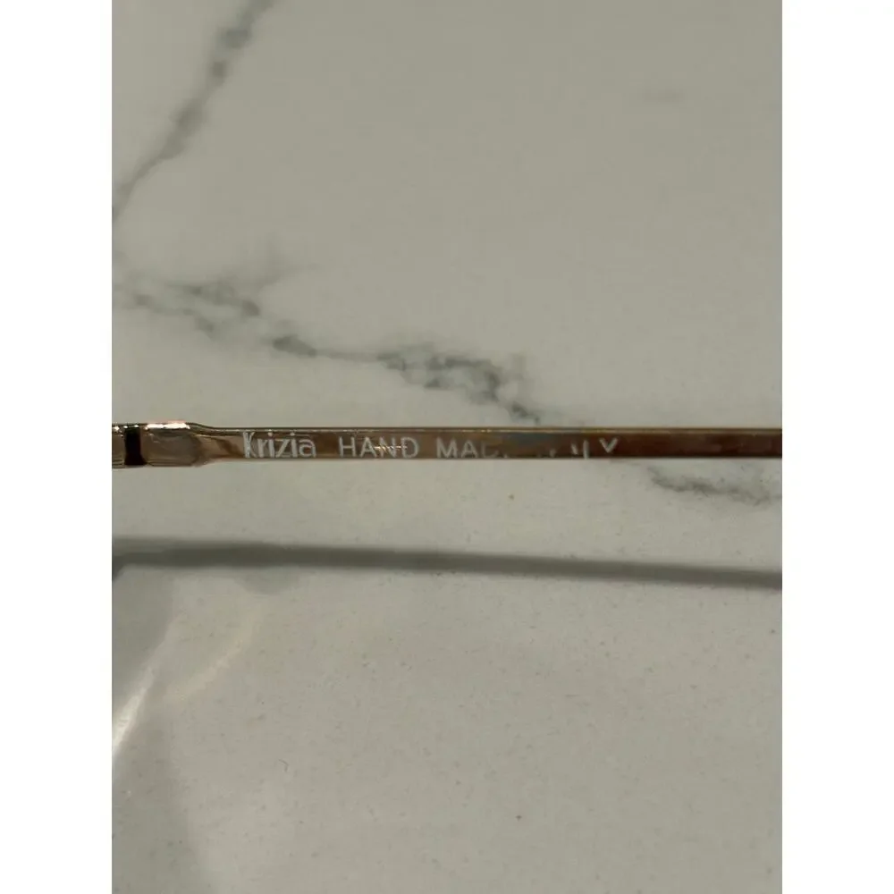 Krizia Mod KV Eyeglasses‎ Black White Gold Frames 33 51 20 538 Made in Italy